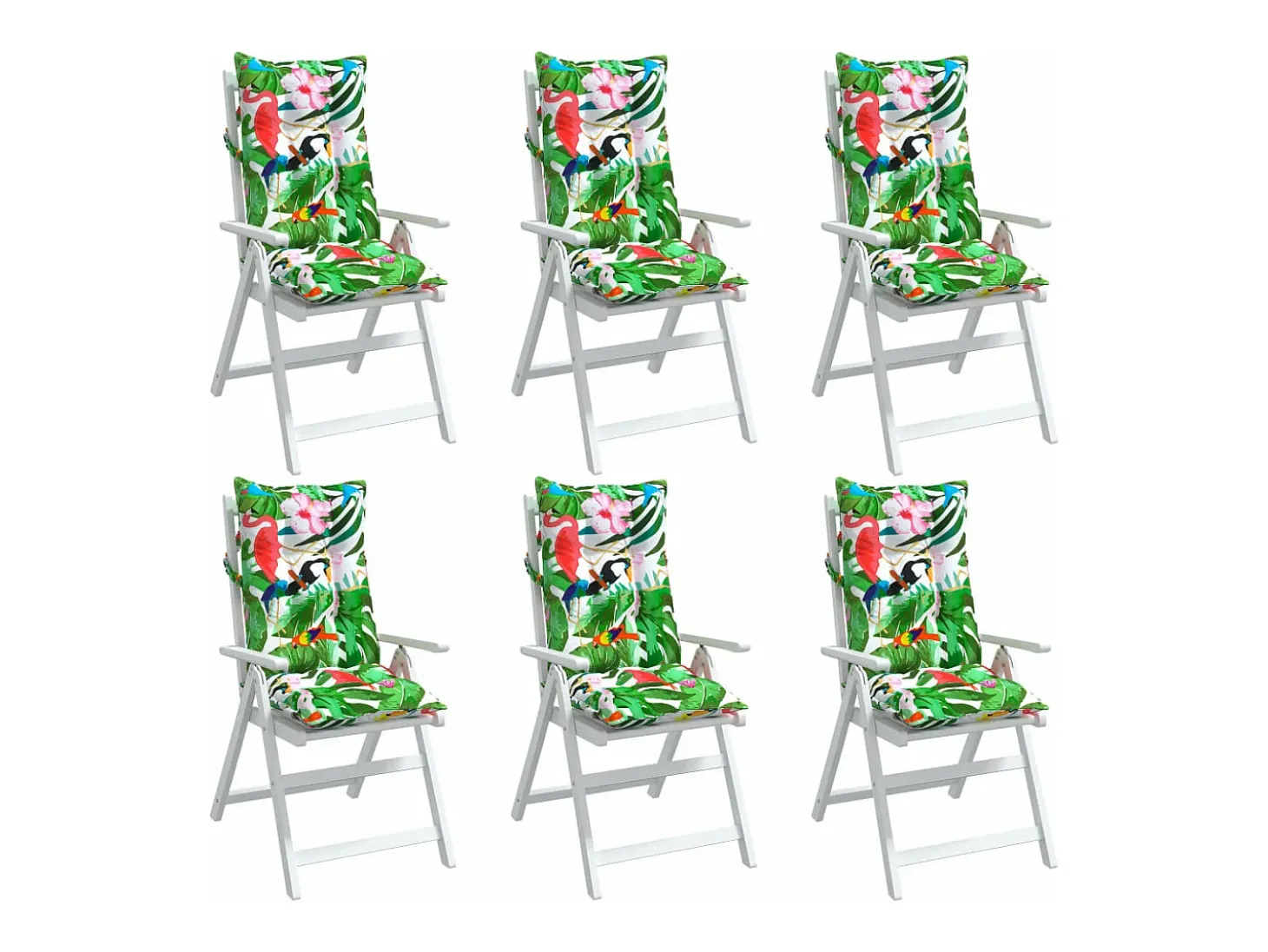Cojines de silla con respaldo alto 6 unidades tela Oxford multicolor