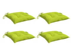 Cojines de silla de jardín 4 unidades tela Oxford verde 40x40x7 cm
