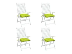 Cojines de silla de jardín 4 unidades tela Oxford verde 40x40x7 cm