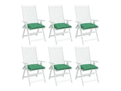 Cojines de silla de jardín 6 unidades tela Oxford verde 40x40x7 cm