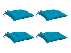 Cojines de silla de jardín 4 unidades tela Oxford azul 40x40x7 cm