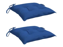 Cojines de silla de jardín 2 unidades tela Oxford azul 40x40x7 cm