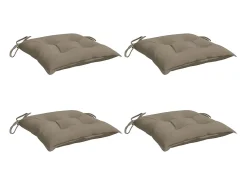 Cojines de silla de jardín 4 unidades tela Oxford taupé 50x50x7 cm