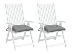 Cojines de silla de jardín 2 unidades tela Oxford gris 40x40x7 cm