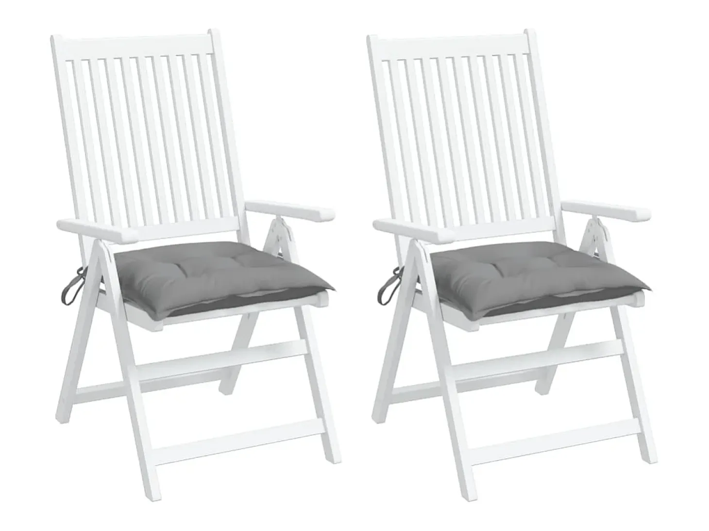 Cojines de silla de jardín 2 unidades tela Oxford gris 40x40x7 cm