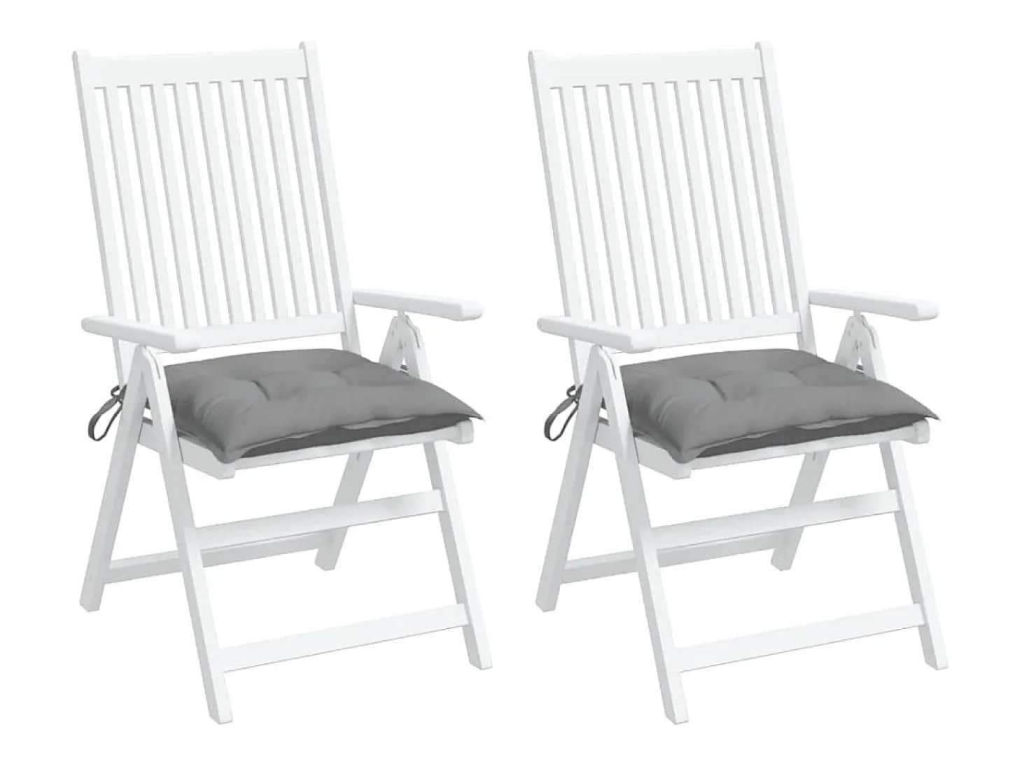 Cojines de silla de jardín 2 unidades tela Oxford gris 40x40x7 cm