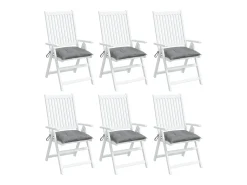 Cojines de silla de jardín 6 unidades tela Oxford gris 40x40x7 cm