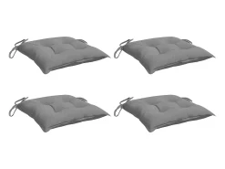 Cojines de silla de jardín 4 unidades tela Oxford gris 50x50x7 cm