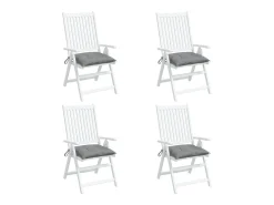 Cojines de silla de jardín 4 unidades tela Oxford gris 50x50x7 cm