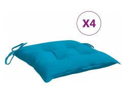 Cojines de silla de jardín 4 uds tela Oxford azul 50x50x7 cm ES649475