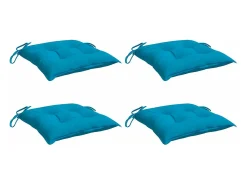 Cojines de silla de jardín 4 uds tela Oxford azul 50x50x7 cm ES649475