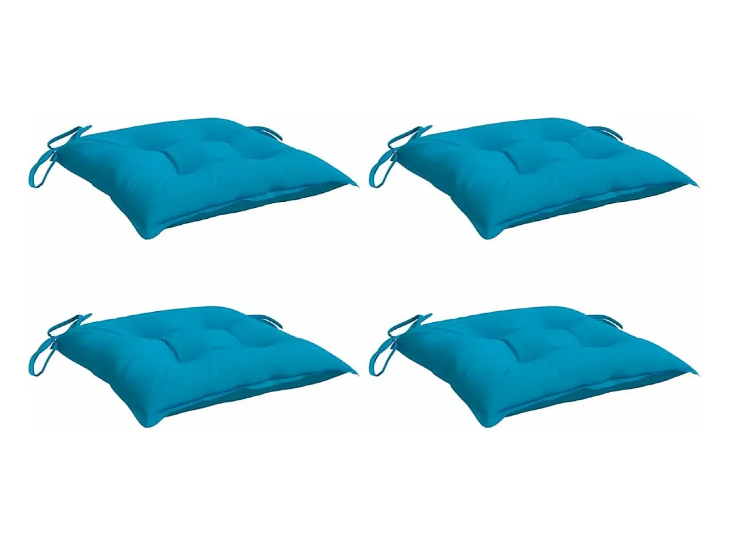 Cojines de silla de jardín 4 uds tela Oxford azul 50x50x7 cm ES649475