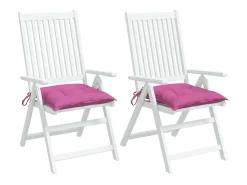 Cojines de silla de jardín 2 unidades tela Oxford rosa 50x50x7 cm