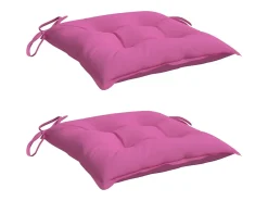 Cojines de silla de jardín 2 unidades tela Oxford rosa 50x50x7 cm