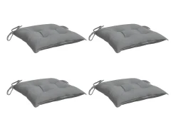 Cojines de silla de jardín 4 unidades tela Oxford gris 50x50x7 cm