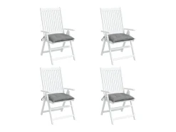 Cojines de silla de jardín 4 unidades tela Oxford gris 50x50x7 cm