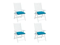 Cojines de silla de jardín 4 unidades tela Oxford azul 50x50x7 cm