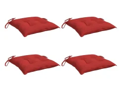 Cojines de silla de jardín 4 unidades tela Oxford rojo 50x50x7 cm