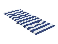 Cojines de silla de respaldo alto 6 unidades tela rayas azul&blanco