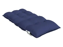 Cojines de silla de respaldo bajo 2 unidades tela azul marino