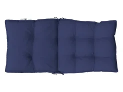 Cojines de silla de respaldo bajo 2 unidades tela azul marino