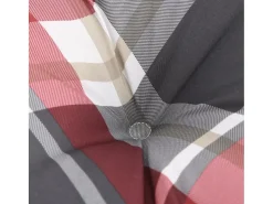Cojines de silla de respaldo bajo 2 unidades tela de cuadros