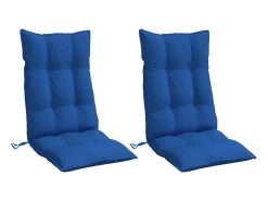 Cojines de silla respaldo alto 2 unidades tela Oxford azul klein