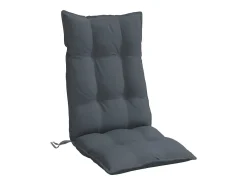 Cojines de silla respaldo alto 6 unidades tela Oxford gris antracita