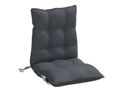 Cojines de silla respaldo bajo 4 unidades tela Oxford gris antracita