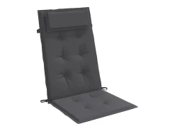 Cojines de silla respaldo alto 4 unidades tela Oxford gris antracita
