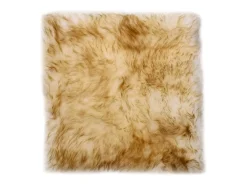 Cojines de sillas 2 uds piel oveja real marrón mezcla 40x40 cm ES715609