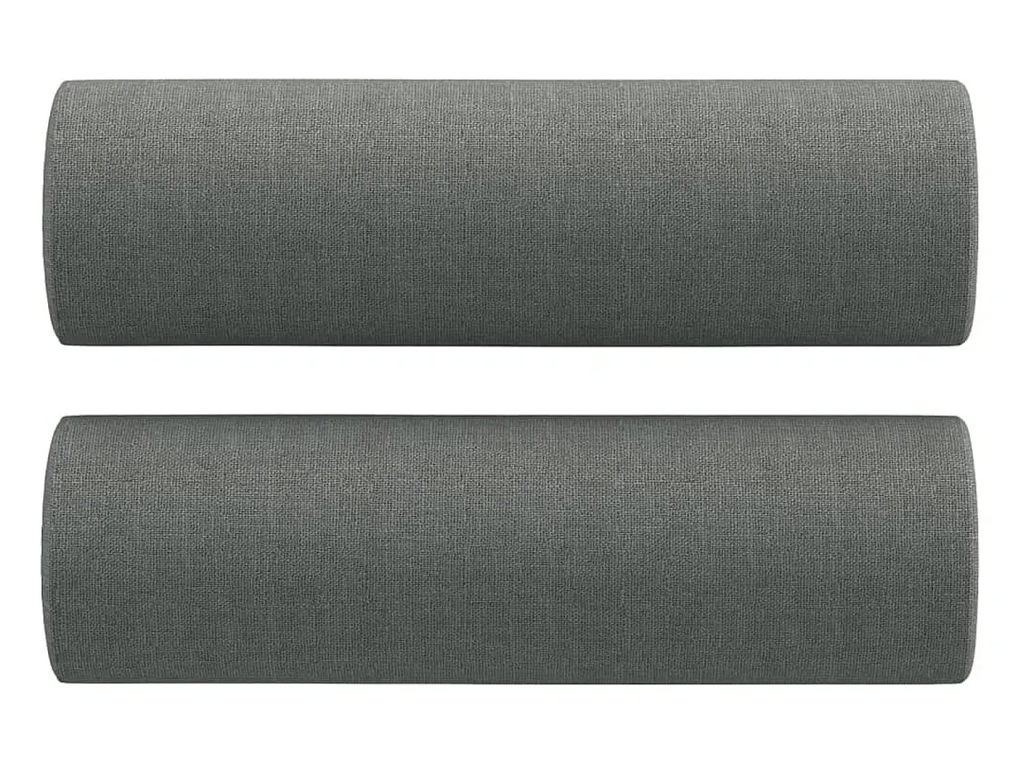 Cojines decorativos 2 uds tela gris oscuro 15x50 cm ES262974