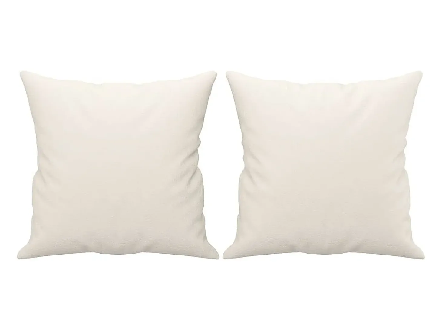 Cojines decorativos 2 uds cuero sintético crema 40x40 cm ES484694
