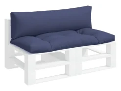 Cojines para muebles de palets 2 uds tela Oxford azul marino ES483692
