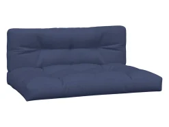 Cojines para muebles de palets 2 unidades tela azul marino ES857484