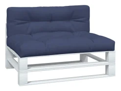 Cojines para muebles de palets 2 unidades tela azul marino ES857484