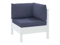 Cojines para muebles de palets 3 uds tela Oxford azul marino ES382929