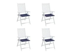 Cojines para muebles palets 4 unidades tela azul marino 50x50x3 cm