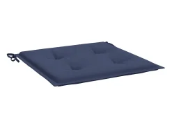 Cojines para muebles palets 2 unidades tela azul marino 40x40x3 cm