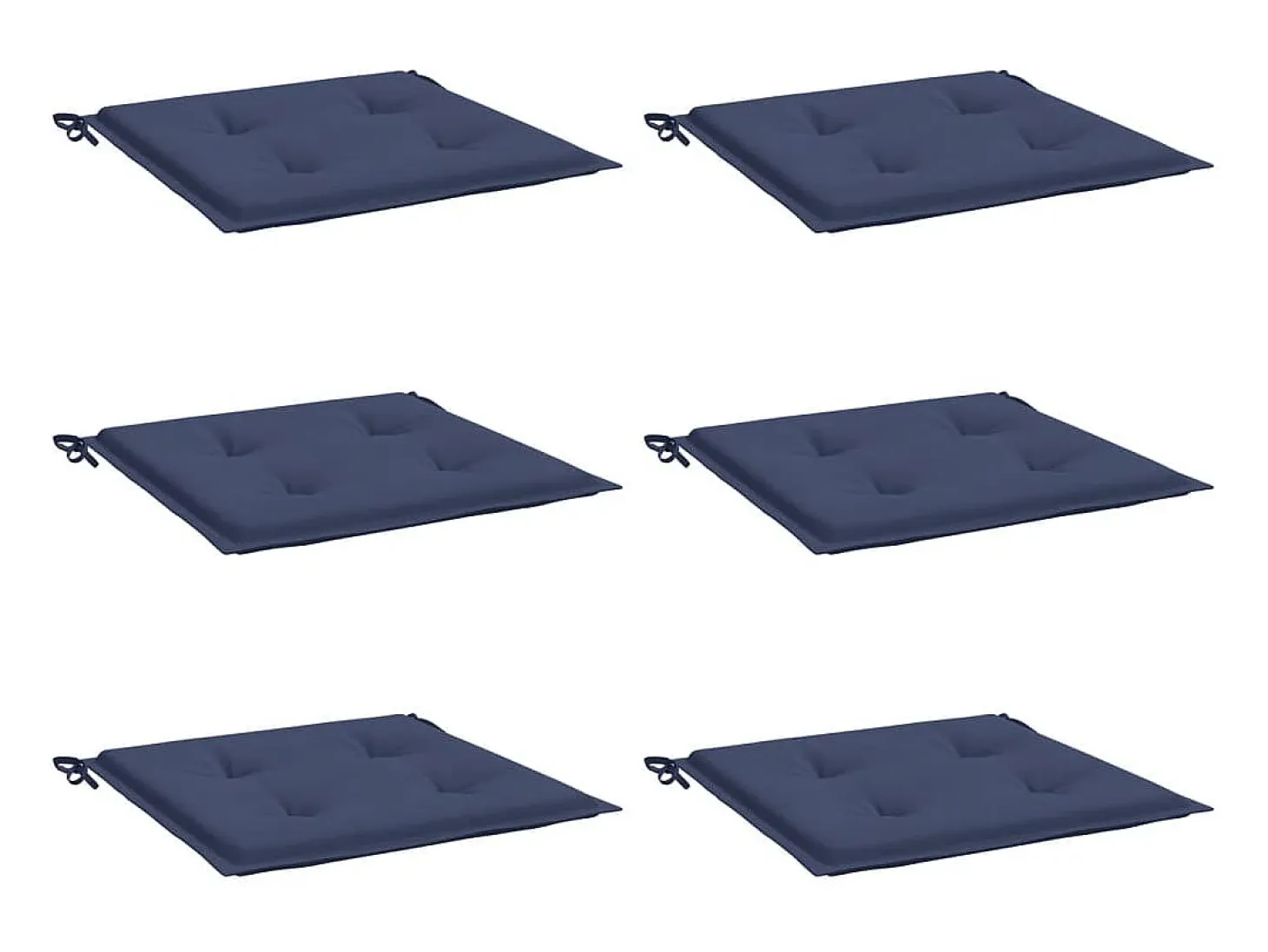 Cojines para muebles palets 6 uds tela azul marino 50x50x3 cm ES236637