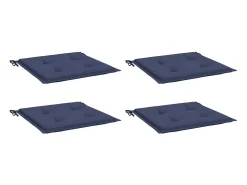 Cojines para muebles palets 4 uds tela azul marino 40x40x3 cm ES535420