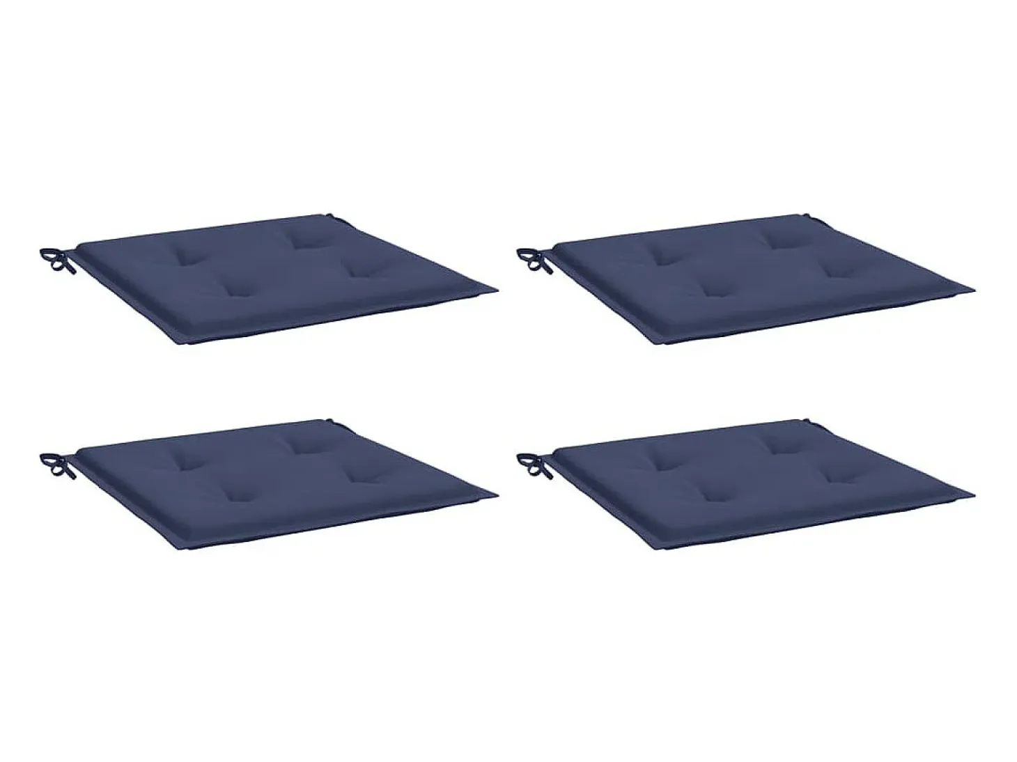 Cojines para muebles palets 4 uds tela azul marino 40x40x3 cm ES535420