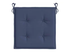 Cojines para muebles palets 4 unidades tela azul marino 40x40x3 cm