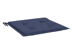 Cojines para muebles palets 4 unidades tela azul marino 40x40x3 cm