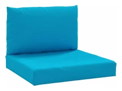 Cojines para palets 2 unidades tela Oxford azul claro ES812379