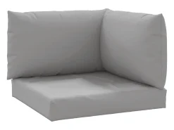 Cojines para palets 3 unidades tela Oxford gris ES479041