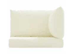Cojines para palets 3 unidades tela Oxford blanco crema ES833473