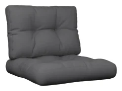Cojines para palets 2 unidades tela gris antracita ES669092