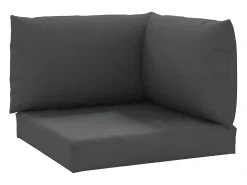 Cojines para palets 3 unidades tela Oxford gris antracita ES576090
