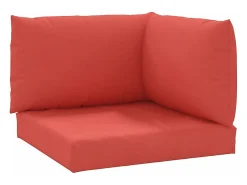 Cojines para palets 3 unidades tela Oxford rojo